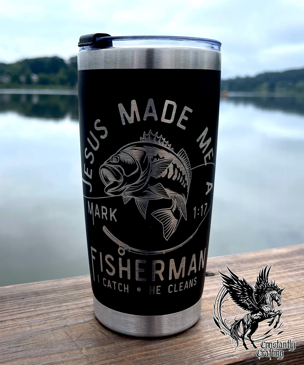 image Jesus Made Me a Fisherman 20oz Tumbler