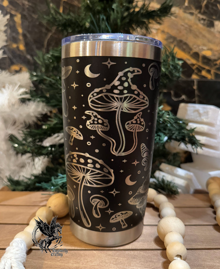 Mushroom Laser Engraved 20oz Tumbler