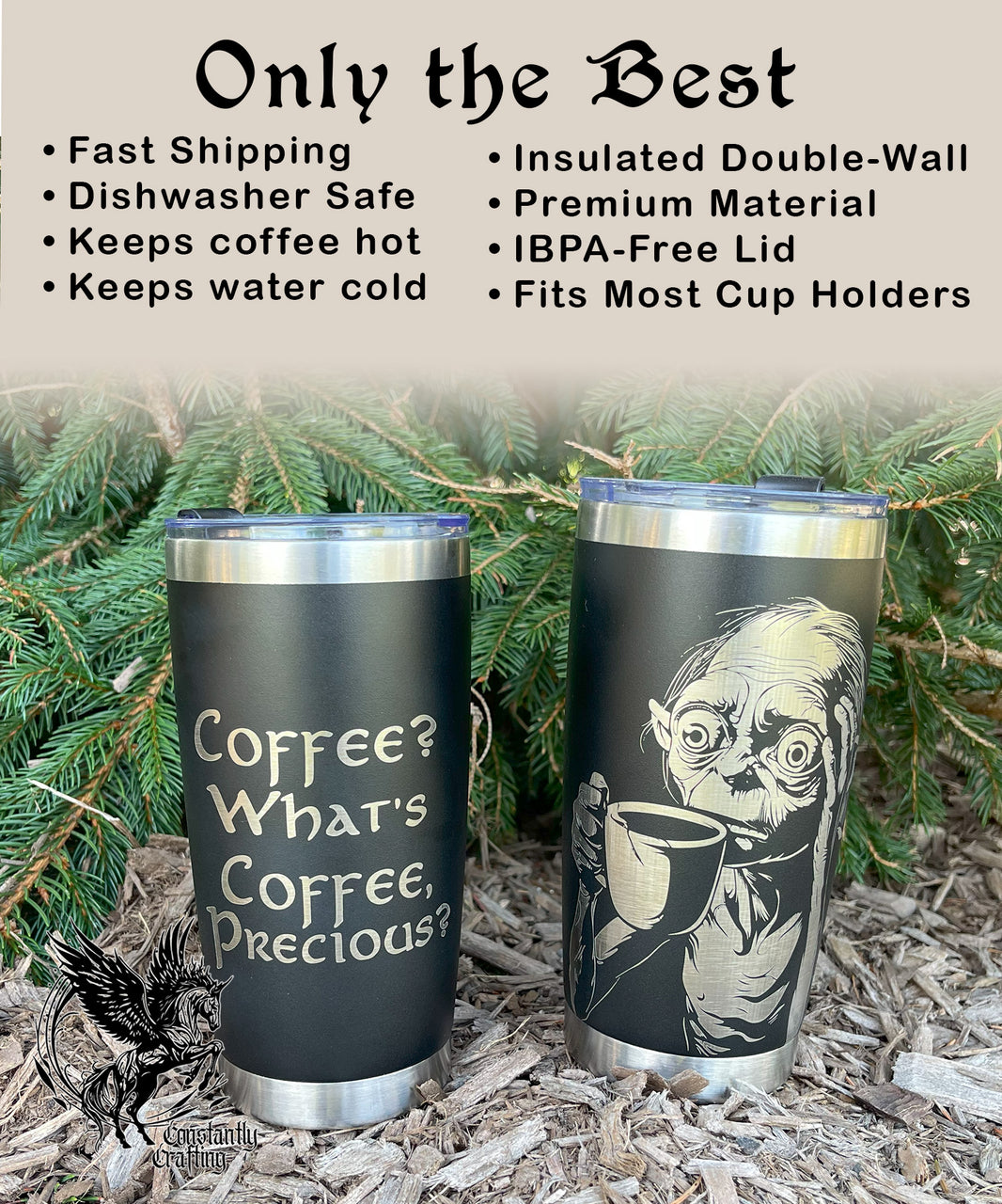 image Coffee? What's Coffee, Precious? - 20oz Tumbler