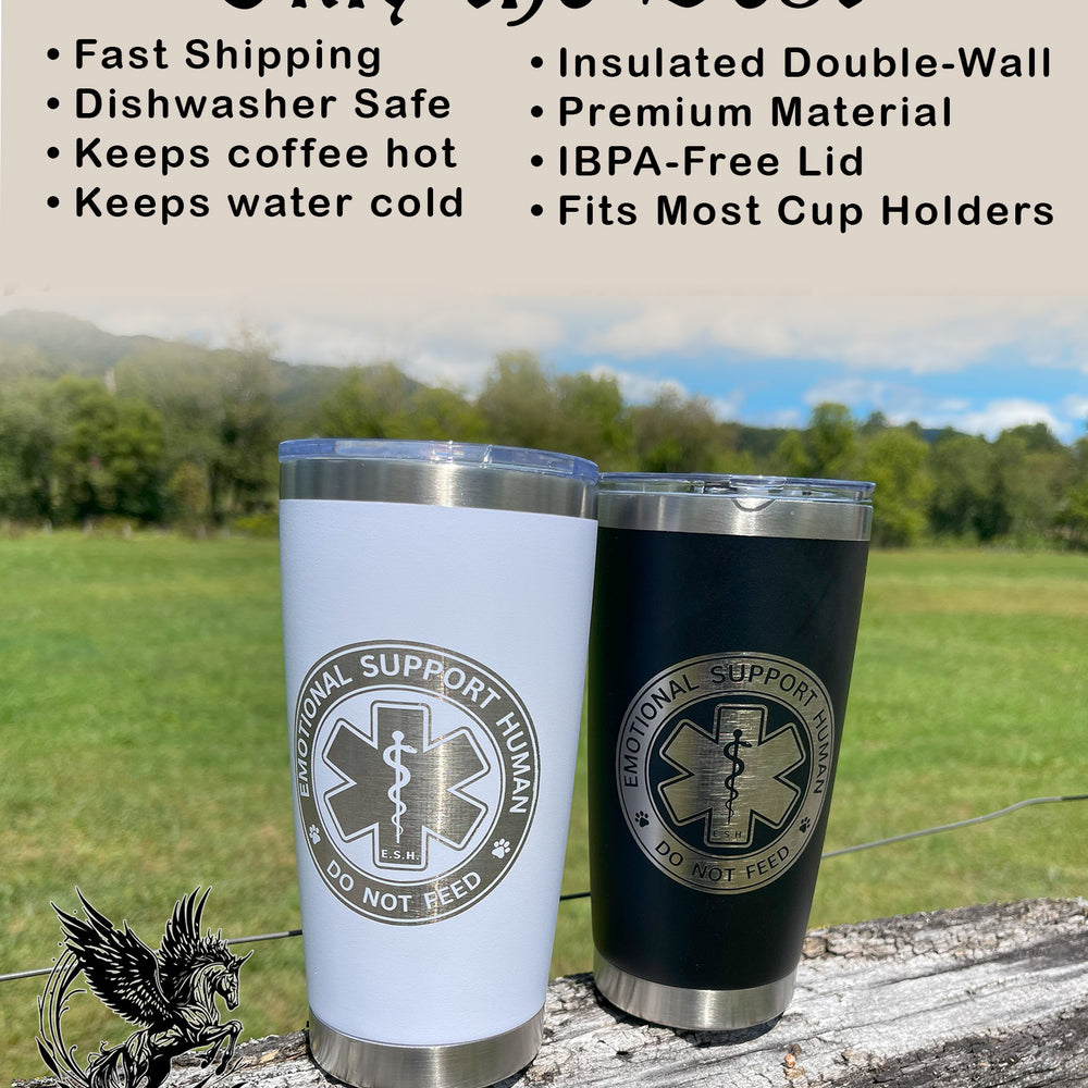 Emotional Support Human 20oz Tumbler