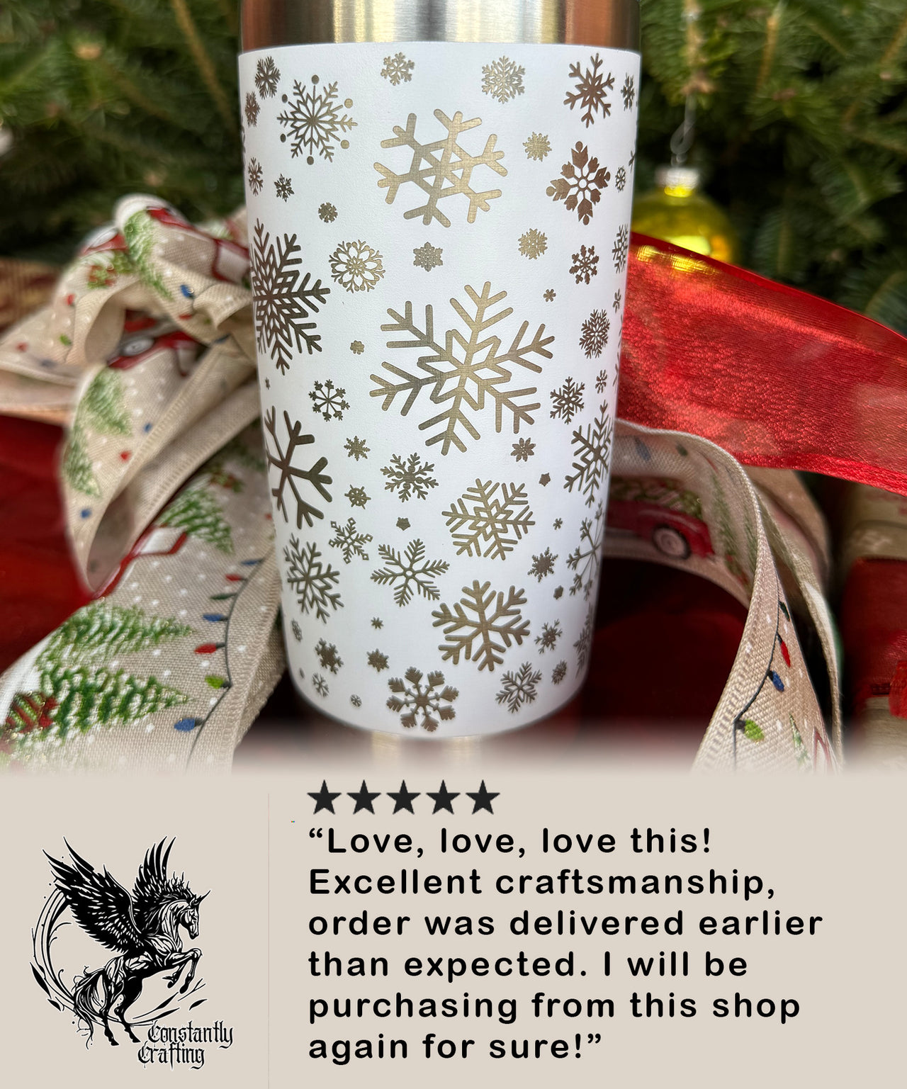 Winter Snowflake - 20oz Tumbler