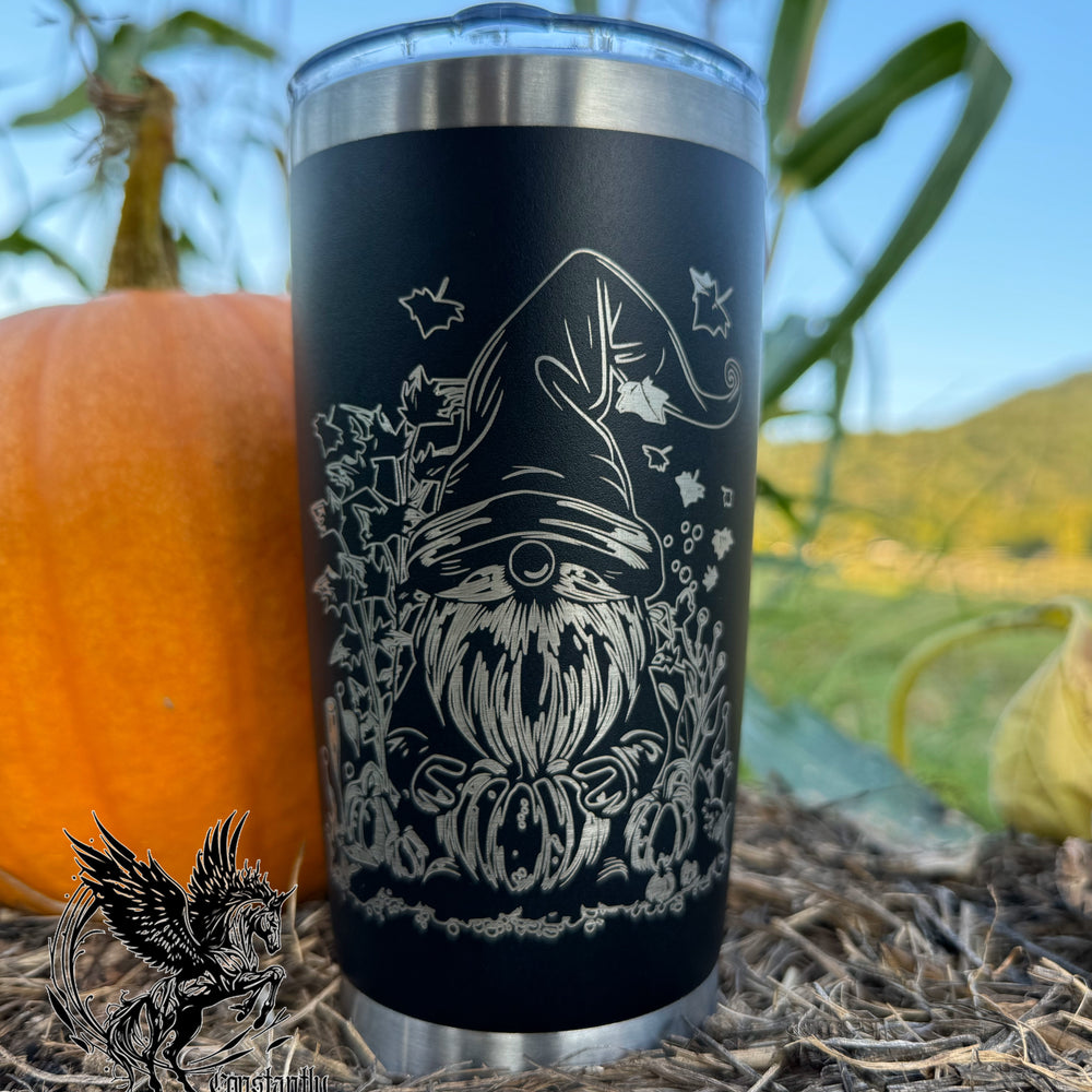 Pumpkin Spice Season Tumbler, Fall Drink ware, Cute Pumpkin Gnome 20oz Tumbler