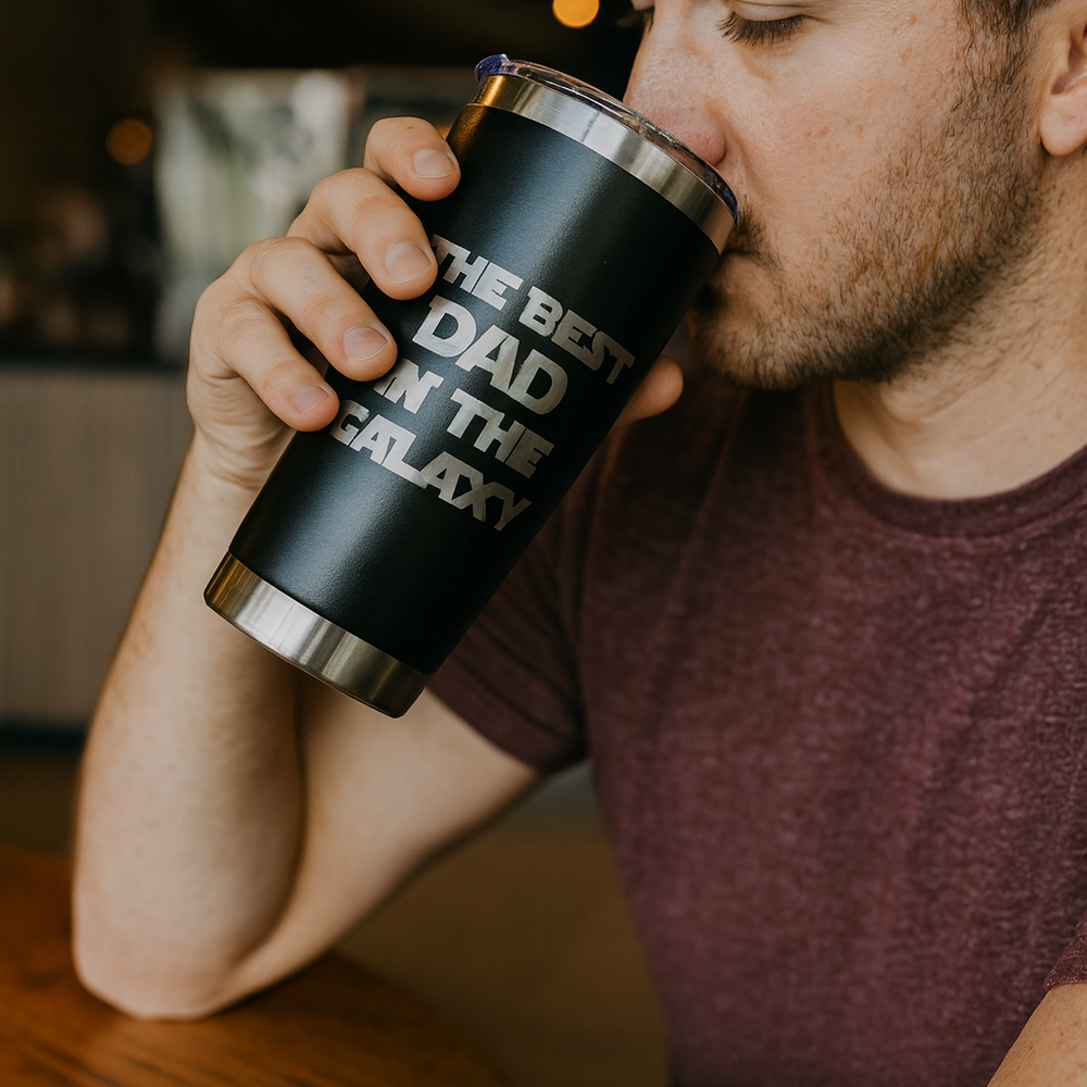 The Best Dad In The Galaxy 20oz tumbler.
