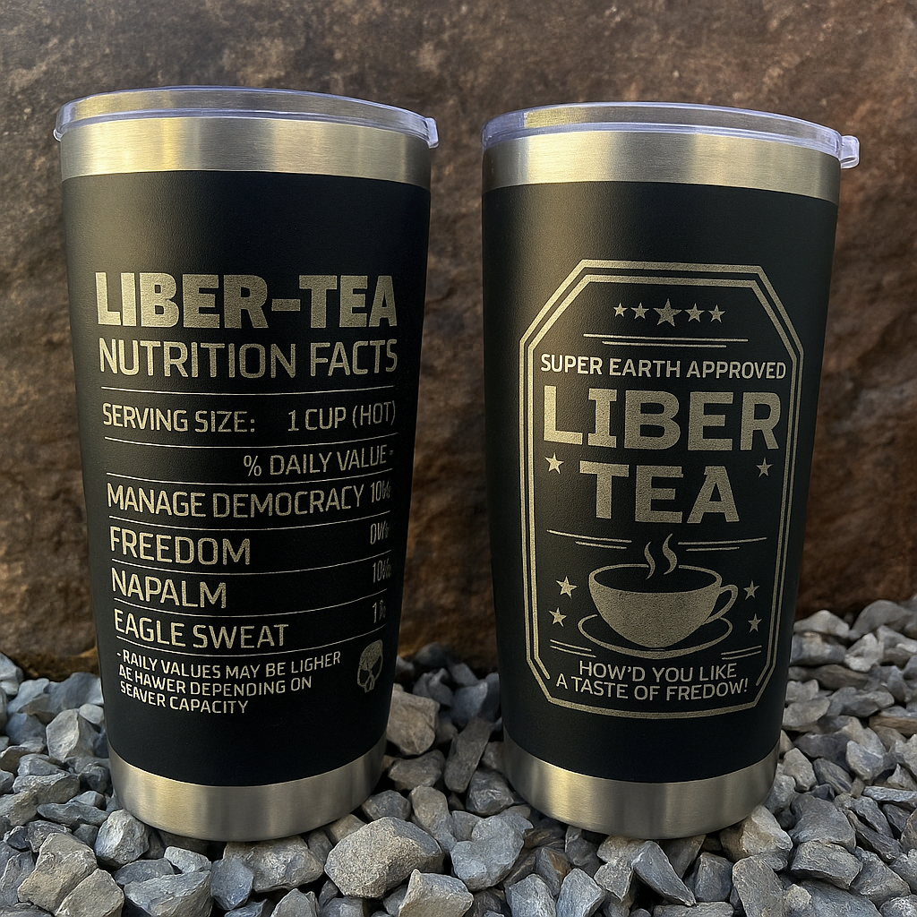Liber-Tea Tumbler, Morning Cup Of Liber-Tea, Taste Democracy, Gift for Gamers, Gift for him, Gamer Gift for Boyfriend