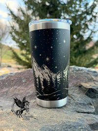 YETI Brand - Engraved Mountain Night Sky 20oz Tumbler