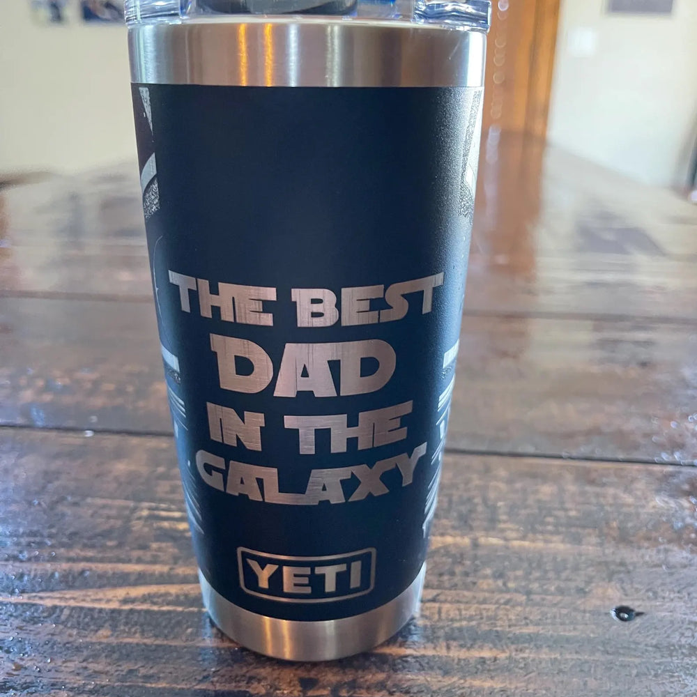 The Best Dad In The Galaxy 20oz tumbler.