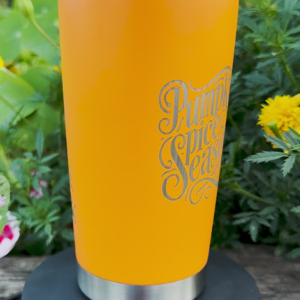 Pumpkin Spice Season Tumbler, Fall Drink ware, Cute Pumpkin Gnome 20oz Tumbler