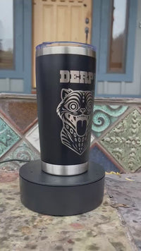 K-Pop Style Derpy Tiger Tumbler – Funny Anime Cat Cup, Stainless Steel Engraved Drinkware