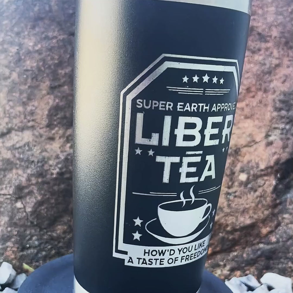 Liber-Tea Tumbler, Morning Cup Of Liber-Tea, Taste Democracy, Gift for Gamers, Gift for him, Gamer Gift for Boyfriend